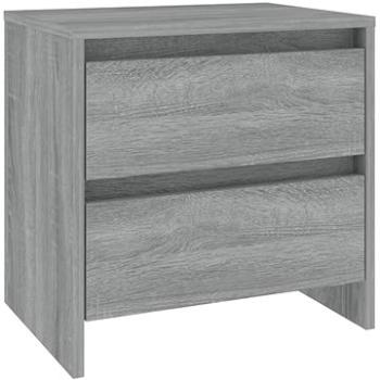 SHUMEE Nočný stolík sivý sonoma 45 × 34,5 × 44,5 cm drevotrieska, 813040