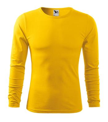 MALFINI Pánske tričko s dlhým rukávom Fit-T Long Sleeve - Žltá | S