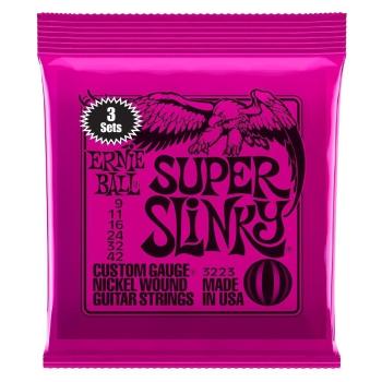 Ernie Ball 3223 Super Slinky 3-Pack Struny pre elektrickú gitaru