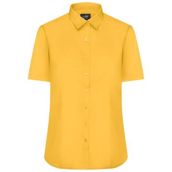 James & Nicholson Dámska košeľa s krátkym rukávom JN679 - Žltá | XXL