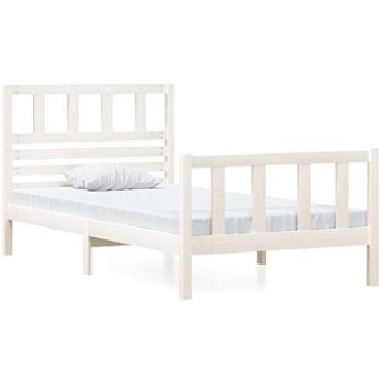 Rám postele biely masívne drevo 90 × 200 cm, 3101139