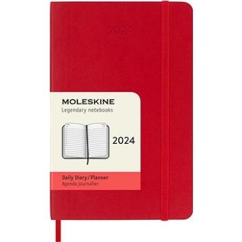 Moleskine 2024 S, mäkké dosky, červený D (DSF212DC2Y24)