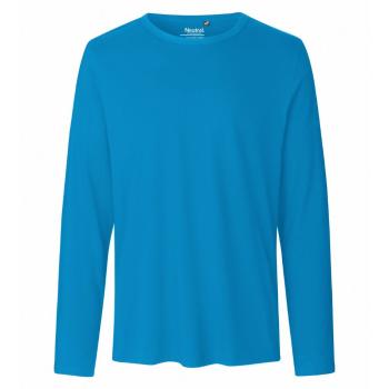 Neutral Pánske tričko s dlhým rukávom z organickej Fairtrade bavlny - Zafírová modrá | M