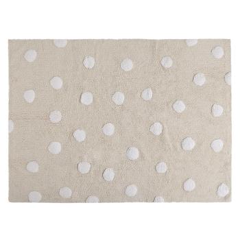 Ourbaby Polka dots rug - beige 32025-0 obdĺžnik 120 x 160 cm biela iné farebné prevedenie