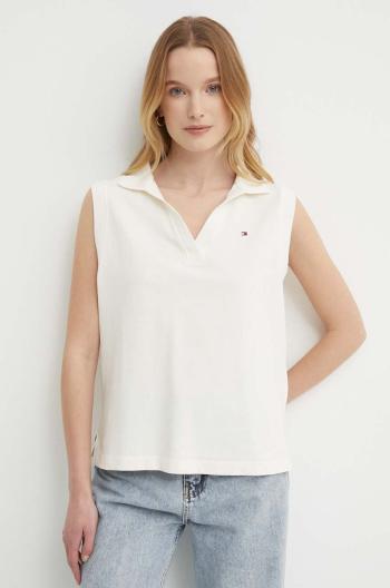 Top Tommy Hilfiger dámske,béžová farba,WW0WW41284