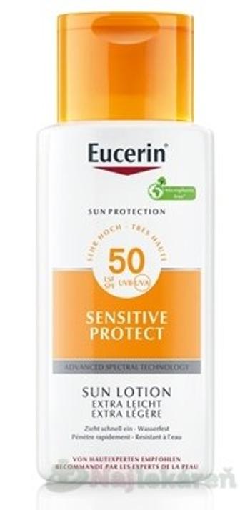 Eucerin SUN SENSITIVE PROTECT SPF 50+ extra ľahké, telové mlieko na oplalovanie 150 ml