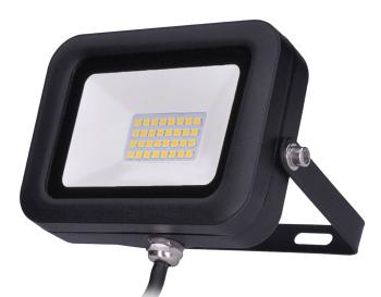 Solight Čierny LED reflektor 30W WM-30W-L