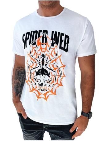 Biele pánske tričko s potlačou spider vel. 2XL