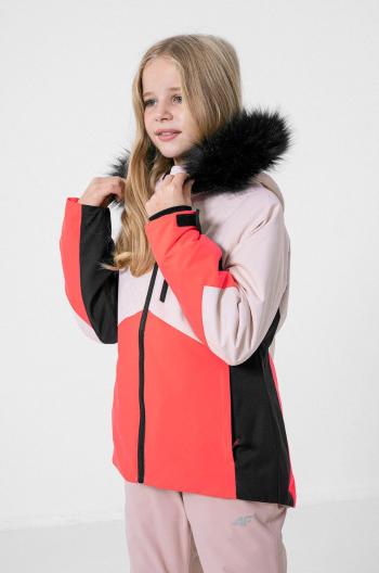 Detská lyžiarska bunda 4F ružová farba