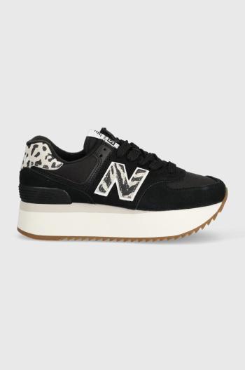 Tenisky New Balance WL574ZDA čierna farba