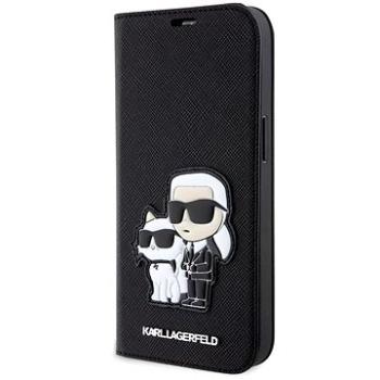 Karl Lagerfeld PU Saffiano Karl and Choupette NFT Book Pouzdro na iPhone 14 Black (KLBKP14SSANKCPK)