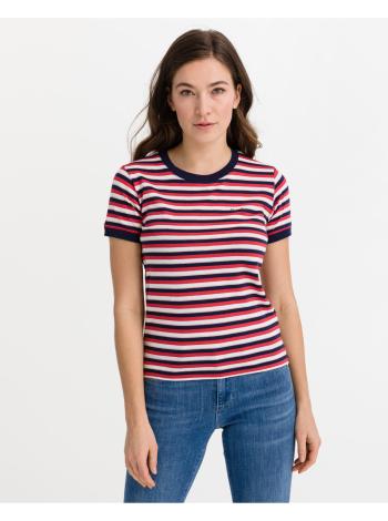 Tričká s krátkym rukávom pre ženy Pepe Jeans - červená, biela