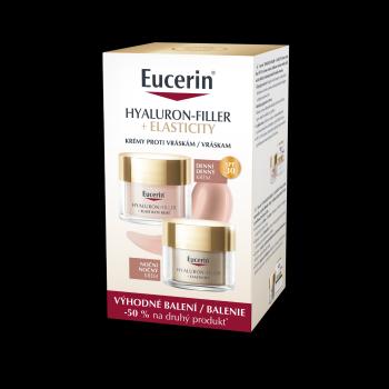 EUCERIN Hyaluron-filler + Elasticity Denný krém Rosé SPF30 a nočný krém 2 x 50 ml