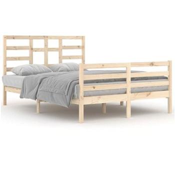 Rám postele masívne drevo 140 × 200 cm, 3105860