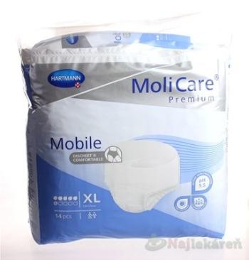 MoliCare Premium Mobile 6 kvapiek XL modré, plienkové nohavičky naťahovacie, 14ks