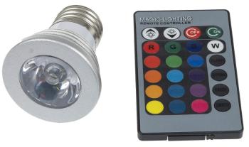 T-LED LED žiarovka RGB 3W E27 02103