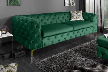 LuxD Dizajnová sedačka Rococo, 240 cm, zelená