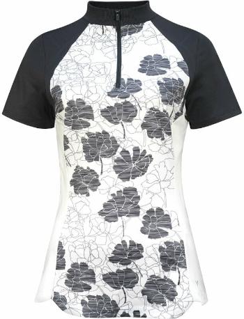 Callaway Womens Texture Floral Polo Brilliant White S