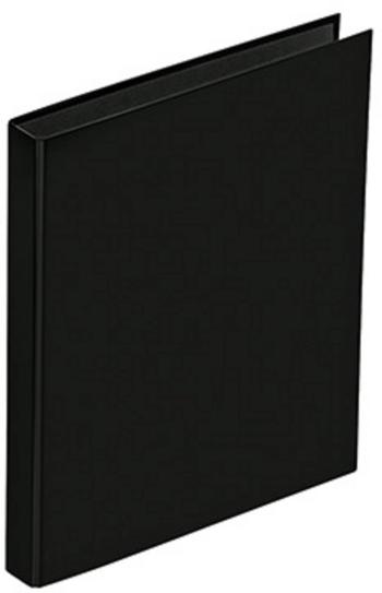 PAGNA kniha s krúžkovou väzbou Basic Colours DIN A4 Šírka chrbta: 35 mm čierna 2 krúžky, guľatá mechanika 20606-01