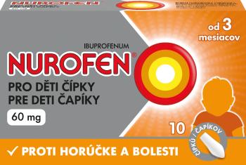 NUROFEN pre deti čapíky 60 mg 10 ks