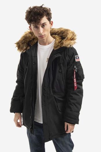 Bunda Alpha Industries Polar Jacekt 123144 03 pánska, čierna farba, zimná