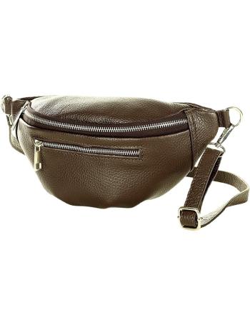 Marco mazzini hnedá kožená kabelka s predným vreckom na zips vel. ONE SIZE