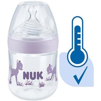 NUK Nature Sense dojčenská fľaša s kontrolou teploty 150 ml fialová