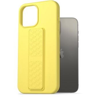 AlzaGuard Liquid Silicone Case with Stand pre iPhone 13 Pro Max žltý (AGD-PCSS0028Y)