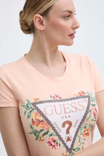 Tričko Guess dámske, oranžová farba, W4GI24 J1314