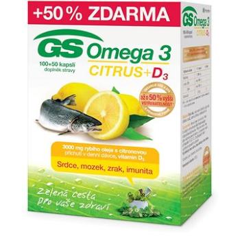 GS Omega 3 Citrus + D3, 100+50 kapsúl (4508397)