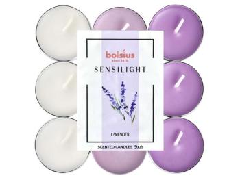 Bolsius Sensilight Čajové 9ks Lavender tříbarevné, vonné svíčky