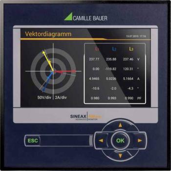 Camille Bauer  digitálny panelový merač Multifunkčný displej pre veľké množstvá silného prúdu, typ SINEAX AM2000 s TFT d