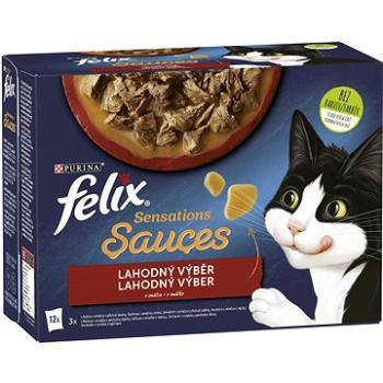 Felix Sensations Sauces hovädzie, jahňacie, morka, kačica v lahodnej omáčke 12× 85 g (7613039777008)