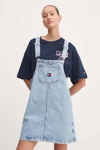 Rifľové šaty Tommy Jeans mini, rovný strih, DW0DW18665