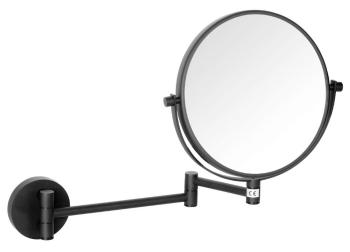 SAPHO - X-ROUND BLACK kozmetické zrkadlo závesné Ø 180 mm, čierna XR006B