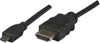 Manhattan HDMI prepojovací kábel #####HDMI-A Stecker, #####HDMI-Micro-D Stecker 2.00 m čierna 324427-CG Ultra HD (4K) HD