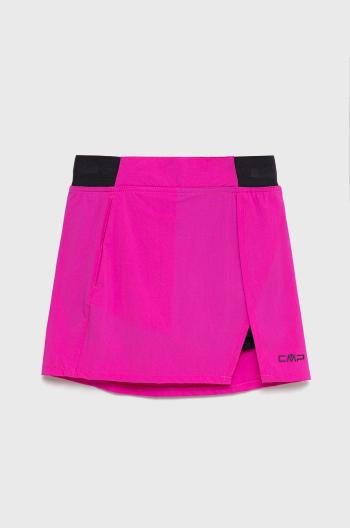 Dievčenská sukňa CMP fialová farba, mini, rovný strih