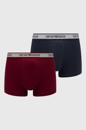 Boxerky Emporio Armani Underwear (2-pak) pánske, tmavomodrá farba