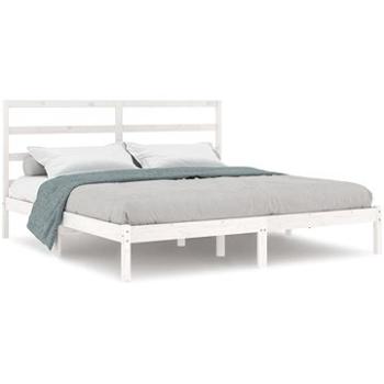 Rám postele biely masívne drevo 180 × 200 cm Super King, 3104949