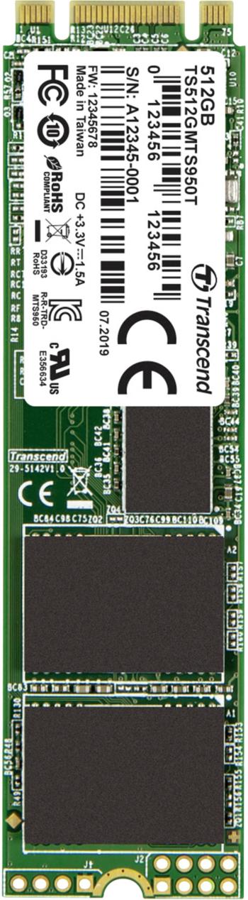 Transcend MTS950T 512 GB interný SSD disk SATA M.2 2280 M.2 SATA 6 Gb / s Retail TS512GMTS950T
