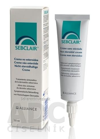 SEBCLAIR krém dermálny pri seboreickej dermatitíde 1x30 ml