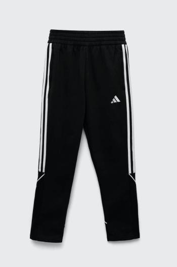 Detské tepláky adidas Performance TIRO23L SW PNTY čierna farba, s nášivkou