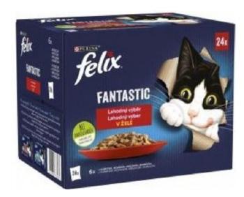 FELIX Fantastic cat hovädzie v želé kapsičky pre mačky 26x85g