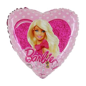 Fóliový balón - Barbie, srdce 45 cm