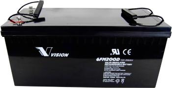 Vision 6FM200DX VIS6FM200DX olovený akumulátor 12 V 200 Ah olovený so skleneným rúnom (š x v x h) 522 x 240 x 238 mm skr
