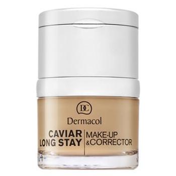 Dermacol Caviar Long Stay Make-Up & Corrector make-up s výťažkami z kaviáru a zdokonaľujúci korektor 1,5 Sand 30 ml