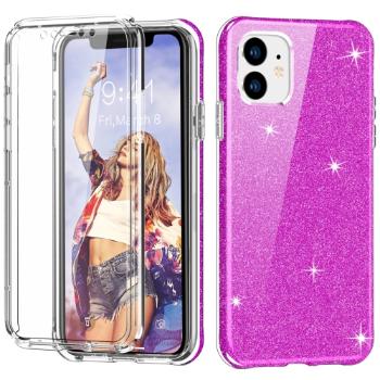 DUAL ART odolný kryt Apple iPhone 11 Pro Max PURPLE  GLITTER