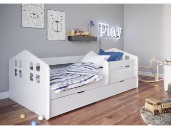 Detská posteľ Bibi - biela 180x80 cm posteľ + úložný priestor
