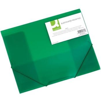Q-CONNECT A4 s chlopňami a gumičkou, transparentne zelené (KF02313)