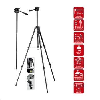 Braun statív LW 168S (62-168cm, 1500 g, 3-smerná hlava, max.5kg, monopod)